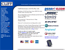 Tablet Screenshot of cliff.com.au